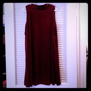 Red velvet dress